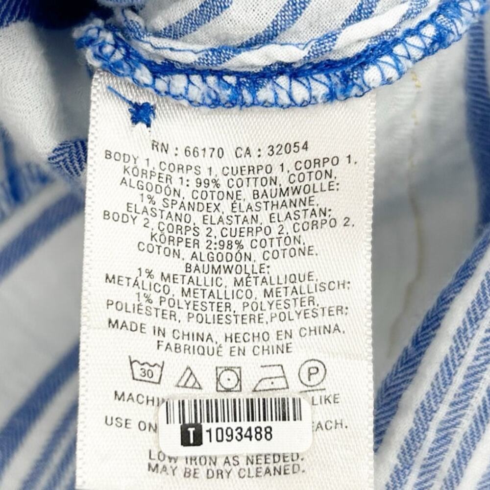 Anthro Holding Horses Blue White Stripe Wrap High Low Tunic Top Coastal Womens S - Picture 7 of 13